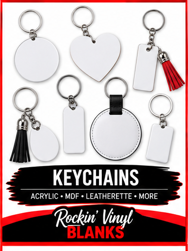 Rockin' Vinyl Blanks Keychains collection