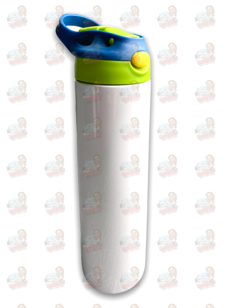 20oz Flip Top Water Bottle - Blue/Green | Rockin' Vinyl Blanks