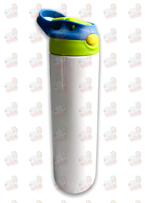 20oz Flip Top Water Bottle - Blue/Green | Rockin' Vinyl Blanks