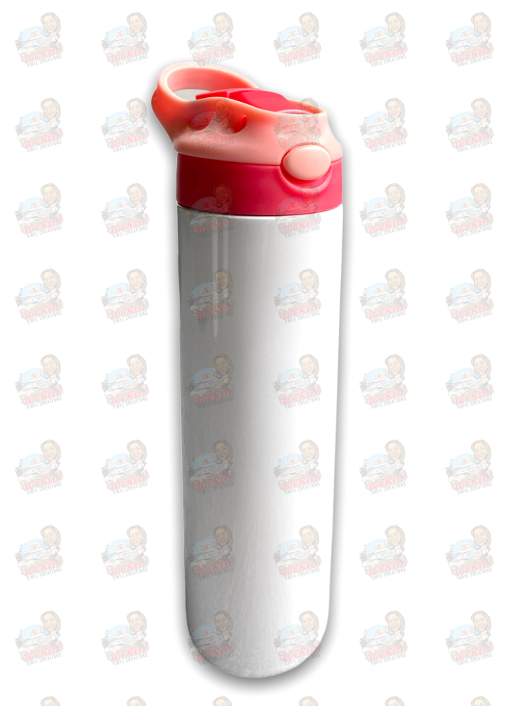 20oz Flip Top Water Bottle - Red/Pink | Rockin' Vinyl Blanks