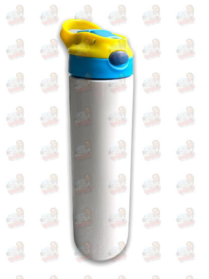 20oz Flip Top Water Bottle - Yellow/Blue | Rockin' Vinyl Blanks