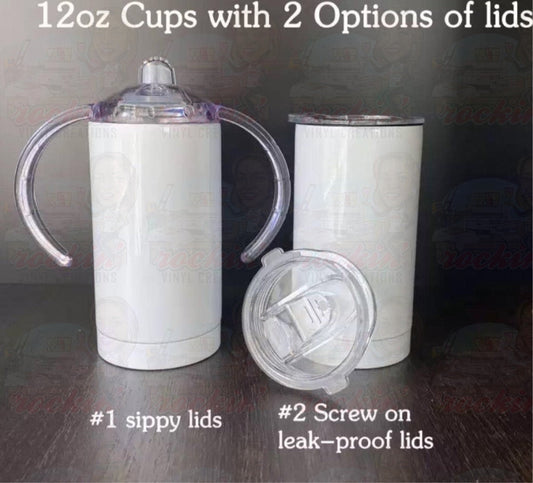 Grow With Me Sippy Tumbler - Comes with 2 Lids | Rockin' Vinyl Blanks
