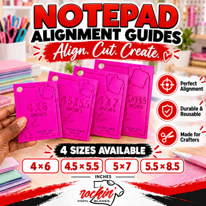Notepad Alignment Guides — four sizes available