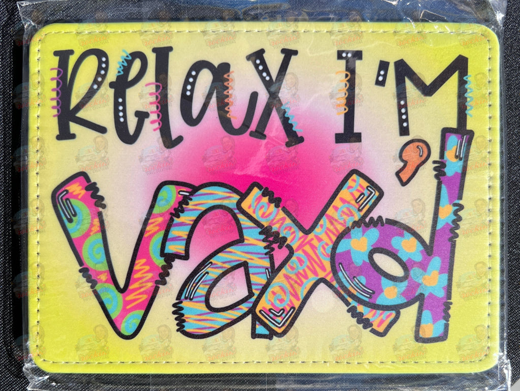 Vaccination Card Holder - Relax Yellow | Rockin' Vinyl Blanks