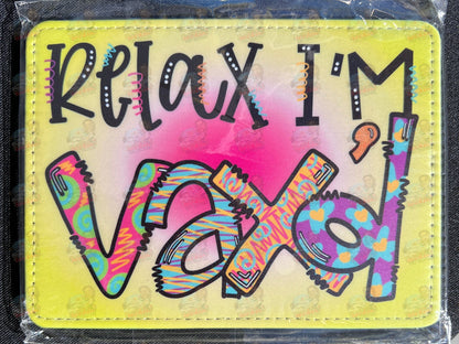 Vaccination Card Holder - Relax Yellow | Rockin' Vinyl Blanks