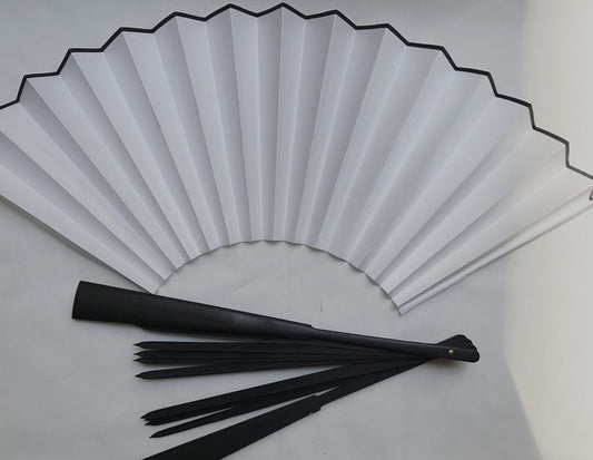 10 inch Bamboo Fabric Folding Hand Fan | Rockin' Vinyl Blanks