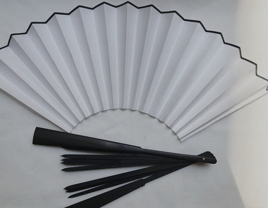 8 inch Bamboo Fabric Folding Hand Fan | Rockin' Vinyl Blanks