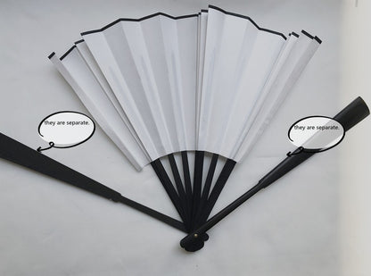 10 inch Bamboo Fabric Folding Hand Fan | Rockin' Vinyl Blanks