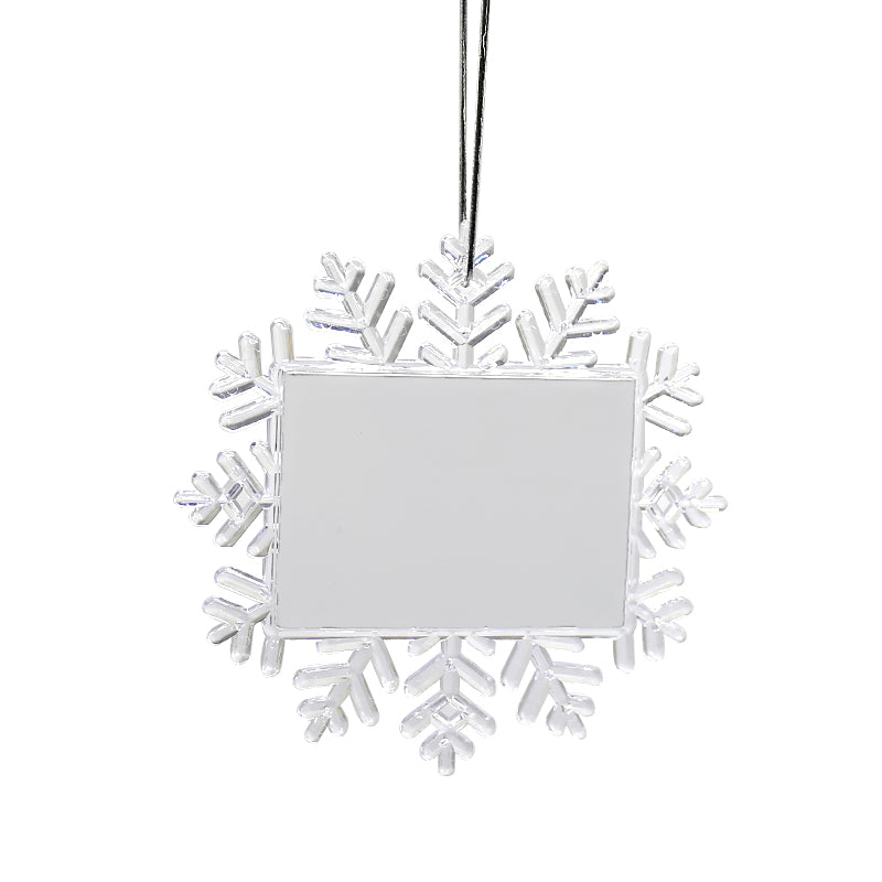 Snowflake Plastic Ornament | Rockin' Vinyl Blanks