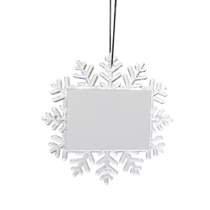 Snowflake Plastic Ornament | Rockin' Vinyl Blanks