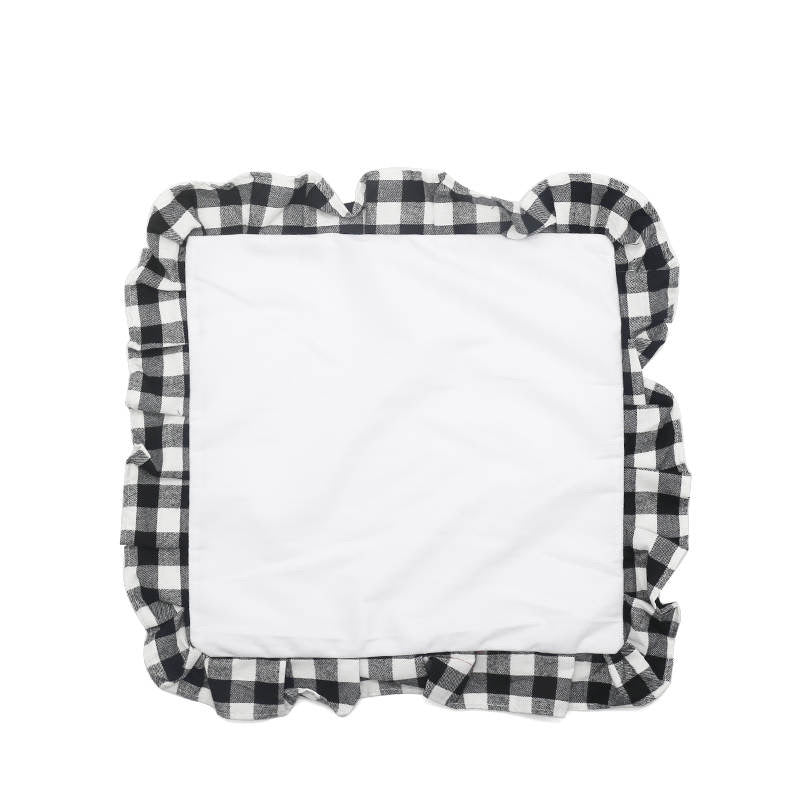 Plaid Ruffle Pillow Case | Rockin' Vinyl Blanks