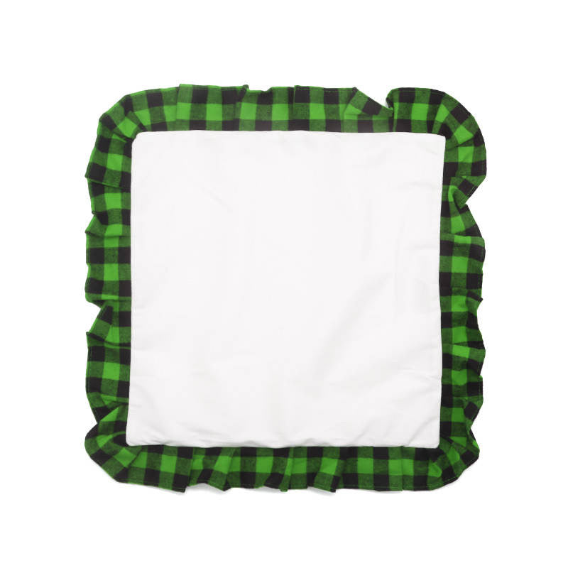 Plaid Ruffle Pillow Case | Rockin' Vinyl Blanks