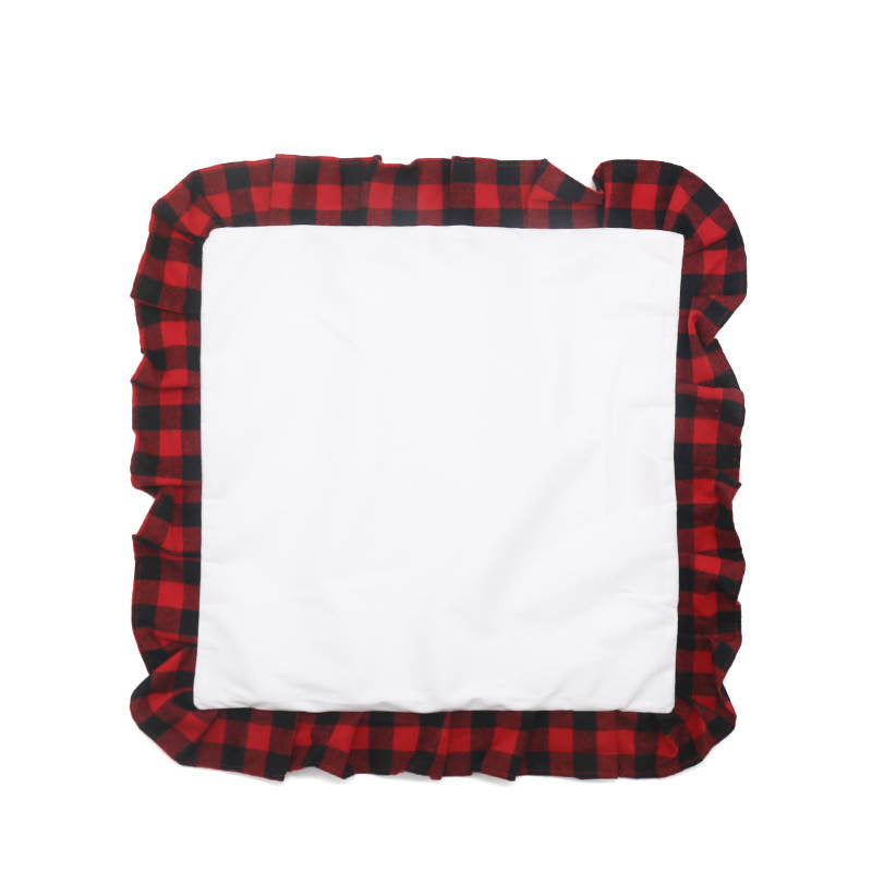 Plaid Ruffle Pillow Case | Rockin' Vinyl Blanks