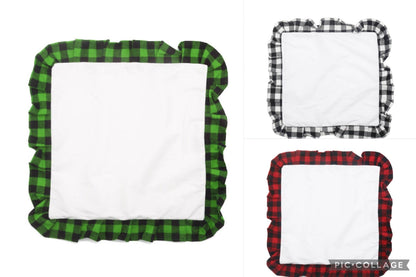 Plaid Ruffle Pillow Case | Rockin' Vinyl Blanks