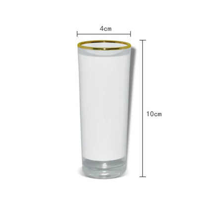 3oz Shot Glass with Gold Rim