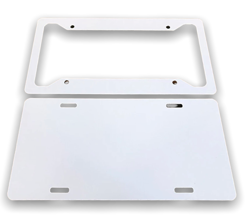 Car License Plate and Frame Set | Rockin' Vinyl Blanks