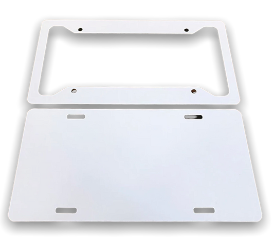 Car License Plate and Frame Set | Rockin' Vinyl Blanks