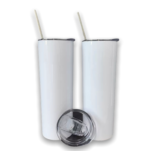 20oz Straight Tumblers with Lid, Straw and Shrink Wrap | Rockin' Vinyl Blanks