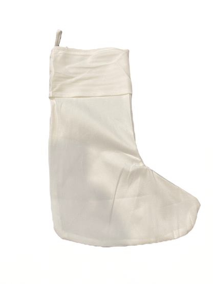 White Short Plush Stocking