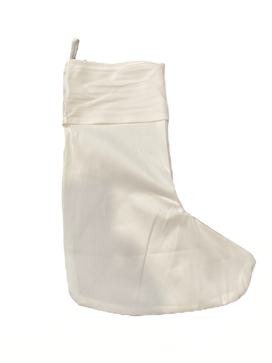 White Short Plush Stocking