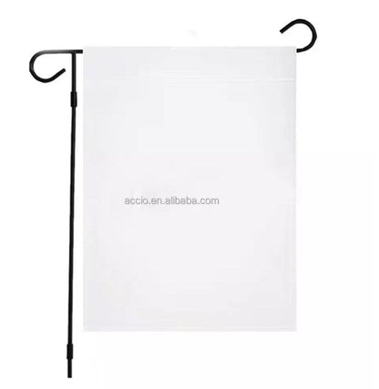 Burlap & Polyester Garden Flags with Poles - product image 2